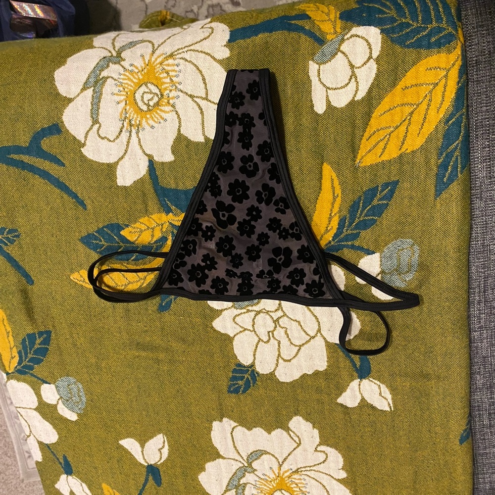 PINK Victoria's Secret Black Floral Panties